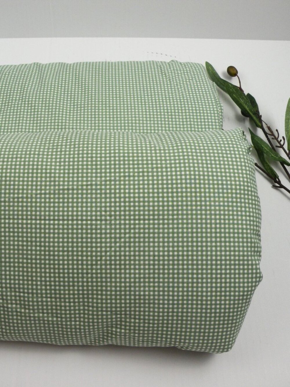 Ralph Lauren Thyme Green White Gingham King Flat & Fitted Sheet Set